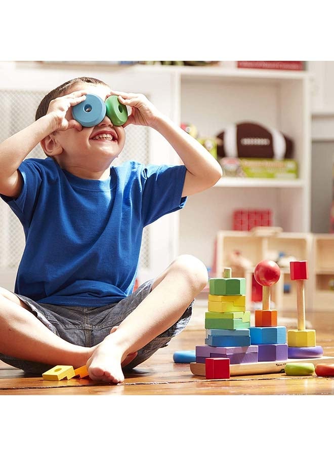 لعبة التكديس للأطفال حديثي المشي بتصميم أشكال هندسية - Image 5